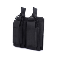 Tactique Double Magazine Pouch MOLLE Ceinture Compatible Mags Lampes de poche Support à dégagement rapide pour Chasse Gamme EDC