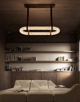 JYLIGHTING Lampe suspendue en albâtre design populaire Lustre en albâtre en marbre albâtre pour salle à manger