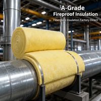 Rouleau d'isolation en laine de verre ignifuge R4.0, couverture thermique en fibre de verre avec revêtement en feuille pour la construction de toitures et d'entrepôts