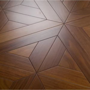 Parquet en noyer noir moderne de haute qualité 600x600mm, étanche, à clipser, écologique, installation facile, pour intérieur - Product Image 1