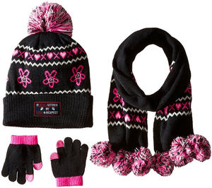 Usine directe Logo personnalisé <span class=keywords><strong>laine</strong></span> et ensemble hiver bonnet écharpe gants ensembles pour Offre Spéciale - Product Image 4