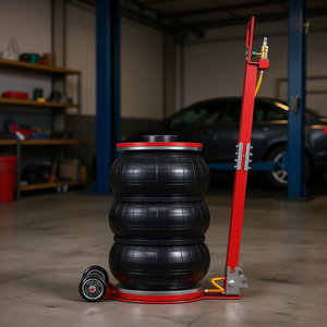 Martinetto Pneumatico a Tre Sacche da 5 Tonnellate, 18,3 Pollici, in Acciaio, Sollevamento Rapido, Regolabile, con Manico Lungo per Auto - Product Image 2