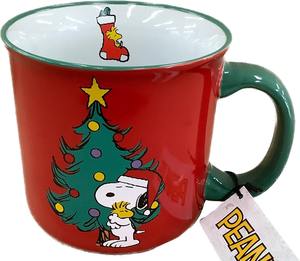 Diseño festivo Peanuts & Gang Winter Christmas <span class=keywords><strong>Taza</strong></span> de cerámica 21 oz Happy Holidays con copos de nieve estilo retro <span class=keywords><strong>taza</strong></span> de té de leche - Product Image 3