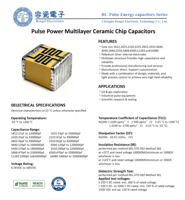 Condensateur à impulsions 3300PF 500V N2200 adapté à divers circuits à impulsions haute énergie.