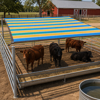 Filet d'ombrage coloré en HDPE pour poulailler, ferme d'élevage, poulailler, filet de refroidissement, protection solaire, abri pour animaux