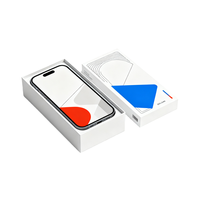 Boîte de téléphone rigide recyclable personnalisée avec logo imprimé de luxe, emballage de téléphone portable de vente au détail, boîte mobile, enduite pour téléphone 13 14 15