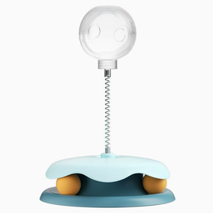 Katzen-Teaser-Stick mit Ballspender, Spielzeug zur langsamen Fütterung, Zahnreinigung, langlebiger Drehteller für Leckerlis - Product Image 3