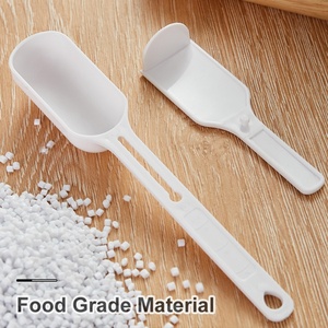 White Plastic Adjustable <b>Measuring</b> <b>Spoon</b> With Plastic Slide Cover for Kitchen Seasoning Baking Powdered Milk Coffee Granulated - Product Image 5