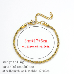 <span class=keywords><strong>Bracciale</strong></span> DIY in Acciaio Inossidabile Placcato Oro 18K PVD Sottovuoto, Antiossidante e Impermeabile, con Catena a Maglie Piatti Stile <span class=keywords><strong>Serpente</strong></span>, Cubano e Bambù, per <span class=keywords><strong>Donna</strong></span> e Uomo - Product Image 3