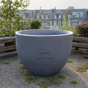 Pot bunga tanah liat serat warna-warni, pot taman luar ruangan ramah lingkungan dengan lubang drainase - Product Image 3