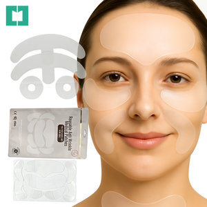 Patchs anti-rides réutilisables pour les yeux, le front, le cou, la poitrine - Utilisation faciale de nuit, certifiés ISO9001, taille et forme personnalisables - Product Image 1