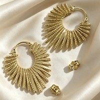Boucles d'oreilles clous tendance en laiton jaune plaqué or 18 carats, bijoux cadeau pour femme, accessoires quotidiens, vente en gros