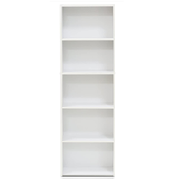 Bibliothèque Murale Moderne en Bois Blanc Avec Échelle