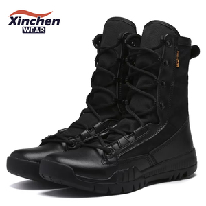 Usine directe <span class=keywords><strong>bottes</strong></span> pour hommes <span class=keywords><strong>bottes</strong></span> de randonnée tactiques antidérapantes résistantes à l'usure <span class=keywords><strong>bottes</strong></span> en cuir transfrontalières - Product Image 1