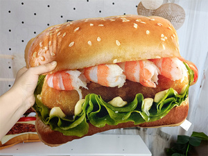 Peluche Hamburger de Dessin Animé, Jouet en Peluche Alimentaire, Coussin en Forme de Nourriture, Cadeaux d'Anniversaire pour Enfants - Product Image 6