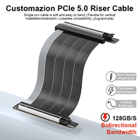 Câble d'extension GPU ULT-unite Factory personnalisé pour carte graphique flexible PCIe 5.0 X 16, mâle-mâle ou femelle-femelle