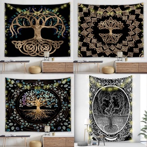 Premium Ambiance Arbre Vie Série Décoration de La Maison Chambre Esthétique Affiche Couverture Tapisseries Médiation Yoga Pique-Nique Tapis - Product Image 5