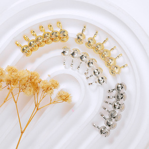 Shell Buckle Jewelry Finding 18K Gold Plated Copper B81 DIY Beaded Accessory - Product Image 4