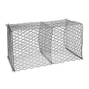 Panier gabion en treillis métallique <span class=keywords><strong>hexagonal</strong></span> tissé pour le contrôle des inondations fluviales, le renforcement et le chargement de pierres - Product Image 2
