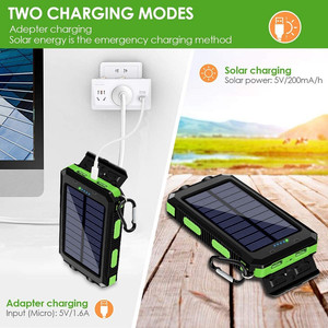 Batterie externe solaire portable ultra-mince 10000 mAh à chargement rapide 20W avec lumière LED, logo personnalisé, technologie GaN - Product Image 5