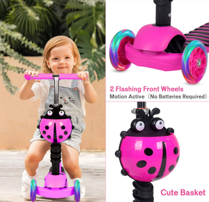 Scooter à 3 roues <span class=keywords><strong>pour</strong></span> enfants de 3 à 8 ans, roues lumineuses clignotantes à LED, conception légère et pliable, fonction de sécurité de démarrage électrique - Product Image 4