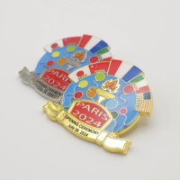 Badges en émail personnalisés en métal avec logo 3D de marque, pour vêtements, drapeaux nationaux, événements sportifs, impression offset, plaqué or