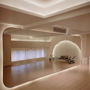 Specchio <span class=keywords><strong>LED</strong></span> <span class=keywords><strong>per</strong></span> Palestra e Studio Yoga, Montabile a Parete e a Pavimento, con Funzione di Cambio Colore - Product Image 5