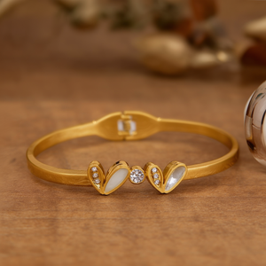 Bracelets romantiques en alliage plaqué or, tendance, en forme de cœur et de chiffres, avec sertissage clos de diamants, pour cadeaux - Product Image 3