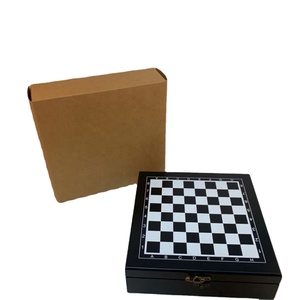 Bộ Cờ Bằng Gỗ 4 Trong 1, Poker, Xúc Xắc, Domino Với Hộp Đựng Gấp, Bàn Cờ Du Lịch - Product Image 2