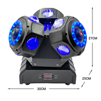 Nouvelle tête mobile LED RGBW 4-en-1 de 180W (12*10W) avec contrôle sonore/DMX512, faisceau laser rotatif et stroboscope pour DJ, discothèque, soirée, KTV