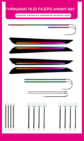 Éclairage ambiant dynamique à LED pour voiture, 64 couleurs, pour Pajero 2016-2022, accessoires décoratifs intérieurs Symphony
