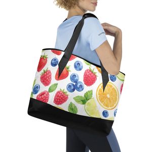 Sac isotherme personnalisé à imprimé fruits, grande capacité, pour femmes et filles, vente en gros - Product Image 3