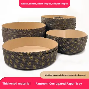 Stampo per Panettone in Carta Kraft 17*3,8cm, Resistente alle Alte Temperature, per Muffin e Dolci - Product Image 3