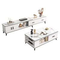Prix bon marché ensemble de meubles de salon armoire de rangement support TV table basse latérale murale