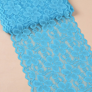 Width 18 cm Black White Silver Metallic <strong>Sequins</strong> Nylon Spandex Elastic <strong>Bra</strong> Lace Trim for Garment Accessories Decoration Wide Lace - Product Image 5
