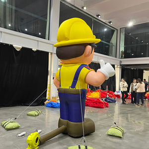 Decoración Inflable Personalizada de 3m, Mecánico Inflable Publicitario de PVC Oxford, Decoración Inflable de Trabajador Mecánico - Product Image 4
