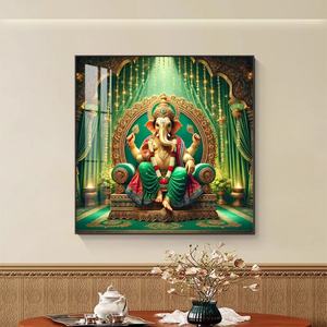 Decoración de Pared con Efecto 3D, Cuadro Abstracto de Elefante, Luz LED, Marco Metálico, Pintura de Porcelana de Cristal, Venta al Por Mayor de Fábrica - Product Image 4