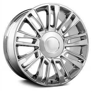 Nuevas Llantas de Aleación de Aluminio Forjado Plateadas con Barras Cromadas, Diseño Cóncavo Multirradio, Compatibles con ESCALADE EXT ESV, Llantas de Camioneta de 20 Pulgadas - Product Image 1