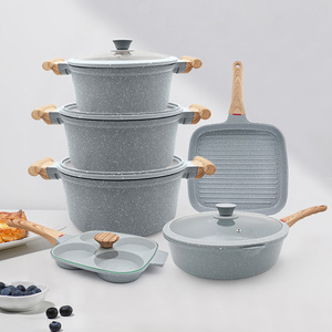 SANLANG Juego de Ollas y Sartenes Antiadherentes de Aluminio Fundido para Cocina Doméstica, Sin PFOA y Ecológico - Product Image 6