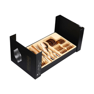 कटलरी धारक डिनर सेट डिनरवेयर स्टीक चाकू लक्जरी स्पोर्क स्टील ट्रे मक्खन कंपोटेबल रसोई सलाद सर्वर फ्लैटवेयर - Product Image 2