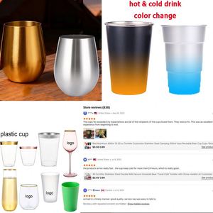 Gobelet de voyage en métal empilable à paroi simple en acier inoxydable, grande capacité 700ml 800ml 600ml, 12oz 16oz, anti-UV - Product Image 4