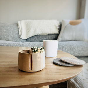Modern Style Ceramic Matchbox Matches Holder Match Jar
