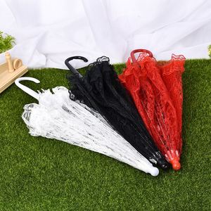 Sombrilla de Encaje para Novia, Manual, con 8 Varillas de Acero, 50 cm de Diámetro, Estilo Gótico, Recta, para Actuaciones Infantiles - Product Image 4