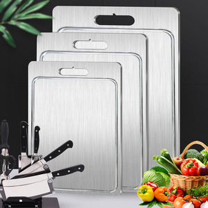 New Antibacterial Mildew Resistant Double-Sided 304 Stainless Steel Square Eco-Friendly Groove Kitchen Cutting <strong>Board</strong> Factory - Product Image 6
