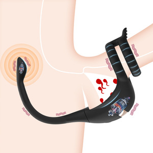 APP Control pene anillos vibrador tapón estimulador de trasero Anal, eyaculación retardada vibrador 10 modos juguete sexual para hombres pareja - Product Image 6