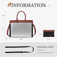 LOVEVOOK 2026 Sac fourre-tout pour ordinateur portable 15,6 pouces, sac de travail, grand sac à main en cuir imperméable, mallette pour ordinateur portable de bureau pour femmes