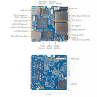 Nano R2S Oficial, Carcasa Metálica, Sistema OpenWrt, Mini Router RK3328, Puertos Gigabit Duales, 1GB de Memoria, Gateway para Hogar Inteligente