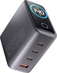 Cargador rápido GaN de 140W, pantalla HD, Control de temperatura inteligente, 3 USB-C, 1 USB-A, adaptador de corriente PD3.1, protección OVP para ordenador portátil, teléfono y tableta - Product Image 3