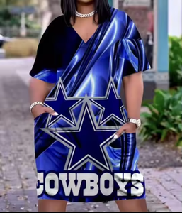 उच्च गुणवत्ता वाले खेल मैडिका फुटबॉल पोशाक डिजिटल मुद्रित प्लस आकार की महिला दैनिक घुटने की लंबाई वाले वी-गर्दन खेल कपड़े पहने - Product Image 5