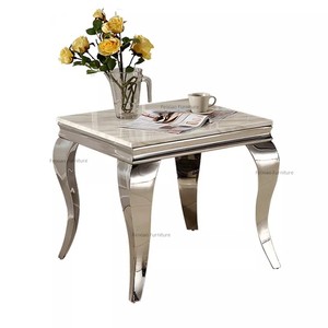 Cheap Home Furniture <strong>Dining</strong> <strong>Tables</strong> Party Stainless Steel Frame <strong>Square</strong> <strong>Glass</strong> Coffee <strong>Table</strong> - Product Image 1